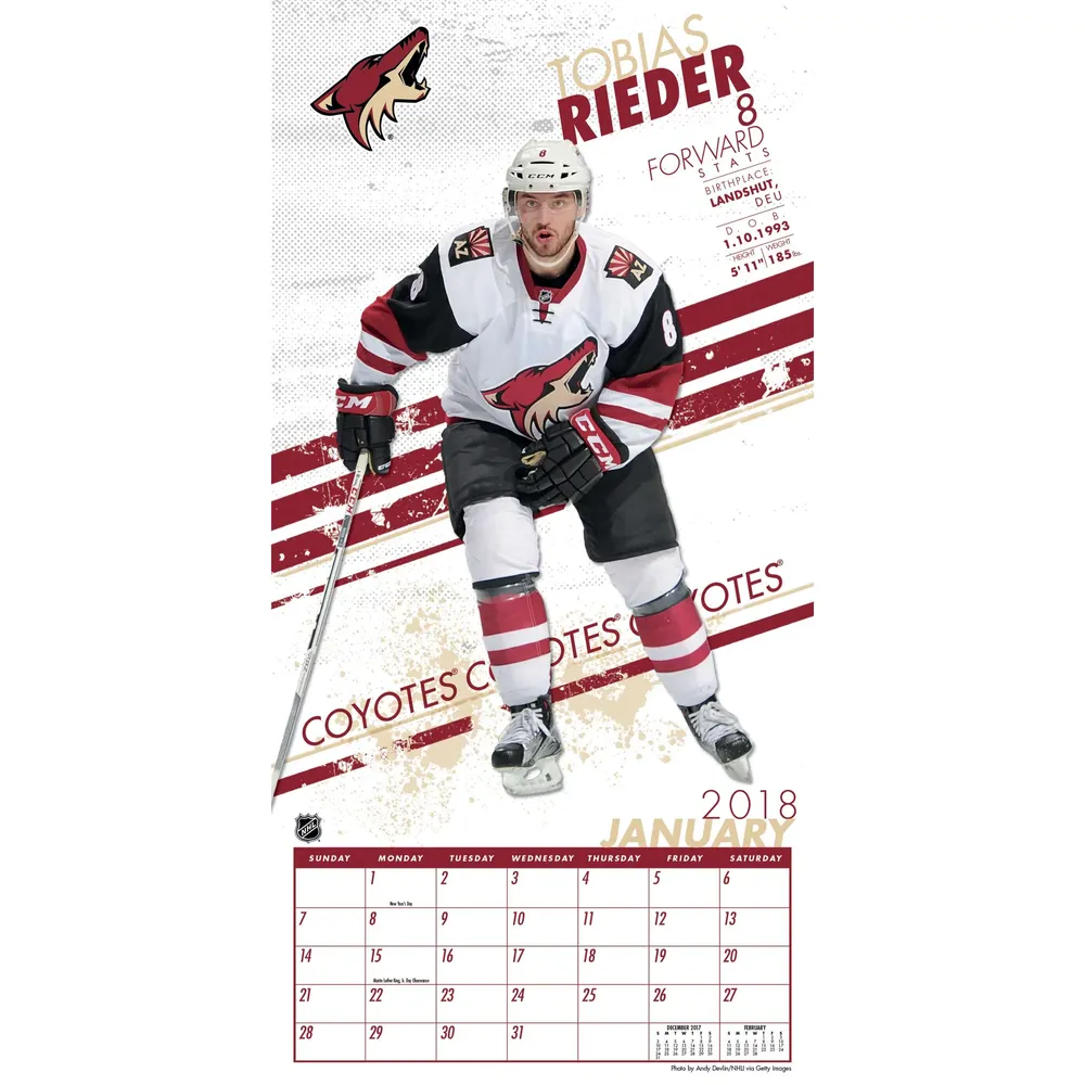 Calendrier mural d'équipe Arizona Coyotes 2018 12" x 12"