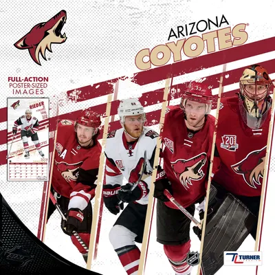 Calendrier mural d'équipe Arizona Coyotes 2018 12" x 12"