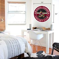 Arizona Coyotes - 36'' x 36'' Team Repositional Stripe Design Vinyl Wall Decal