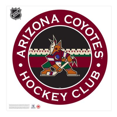 Arizona Coyotes - 36'' x 36'' Team Repositional Stripe Design Vinyl Wall Decal