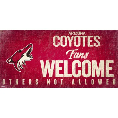 Arizona Coyotes 6" x 12" Fans Welcome Sign