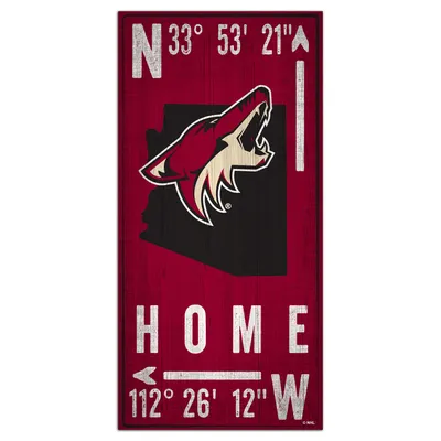 Arizona Coyotes 6'' x 12'' Team Coordinate Sign