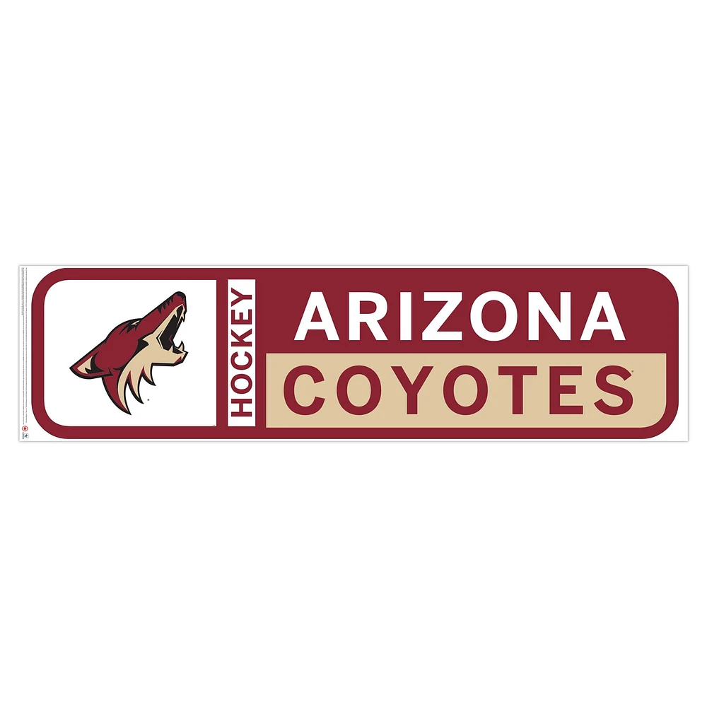 Coyotes de l'Arizona - 90'' x 23'' Sticker mural repositionnable avec logo d'équipe