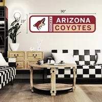 Coyotes de l'Arizona - 90'' x 23'' Sticker mural repositionnable avec logo d'équipe