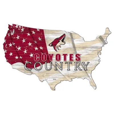 Arizona Coyotes USA Flag Cutout Sign