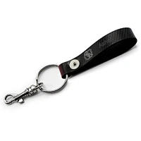 Black Arizona Coyotes Personalized Leather Loop Keychain