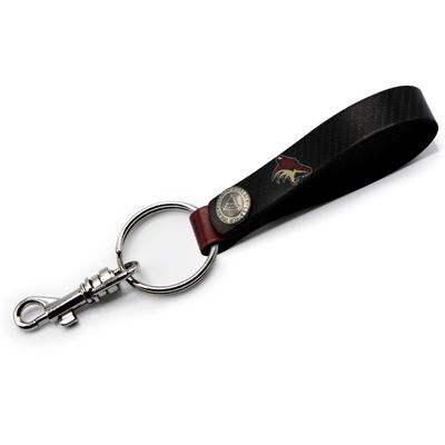 Arizona Coyotes Personalized Leather Loop Keychain