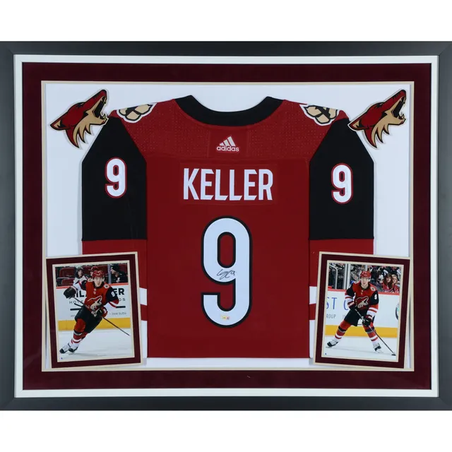Lids Clayton Keller Arizona Coyotes Fanatics Deluxe Framed Autographed Red Adidas Jersey Mall