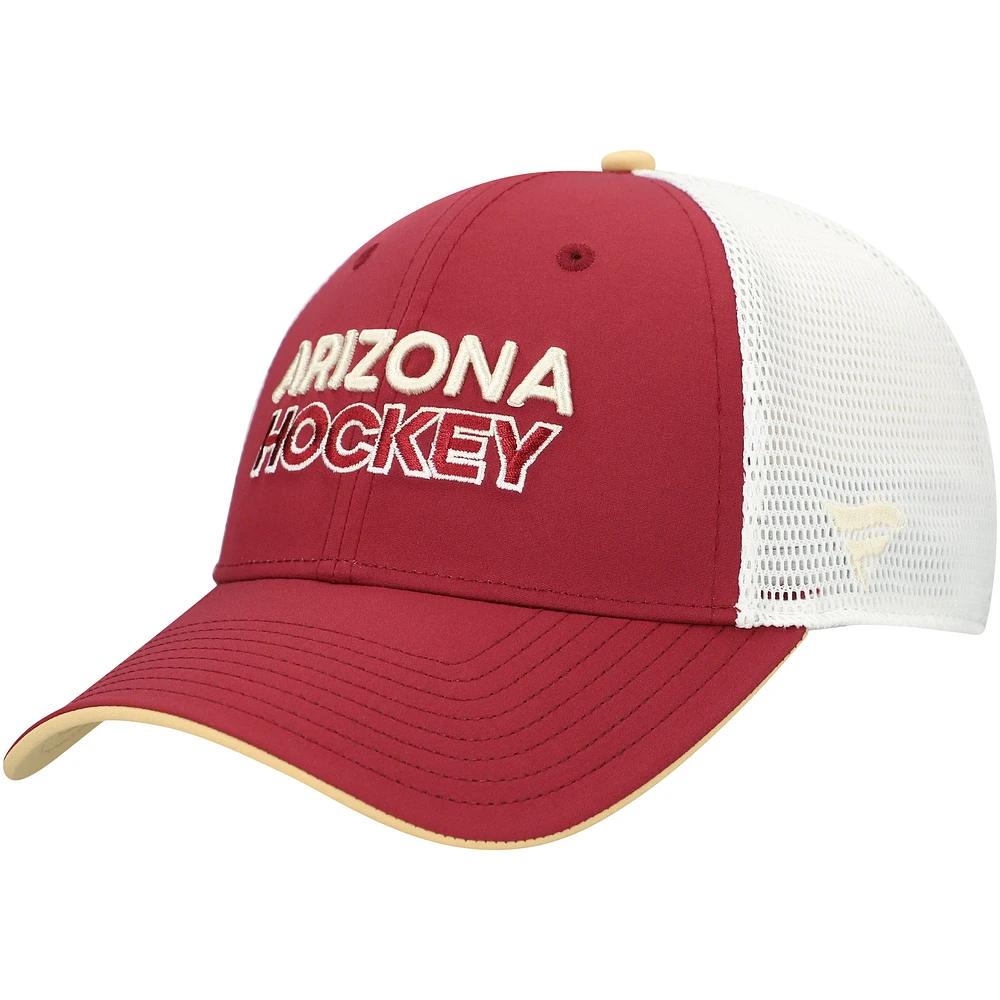 Casquette ajustable en maille pour hommes Fanatics Garnet Arizona Coyotes