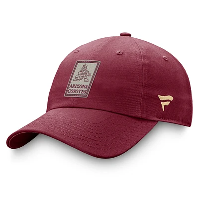 Men's Fanatics  Garnet Arizona Coyotes Heritage Retro Adjustable Hat