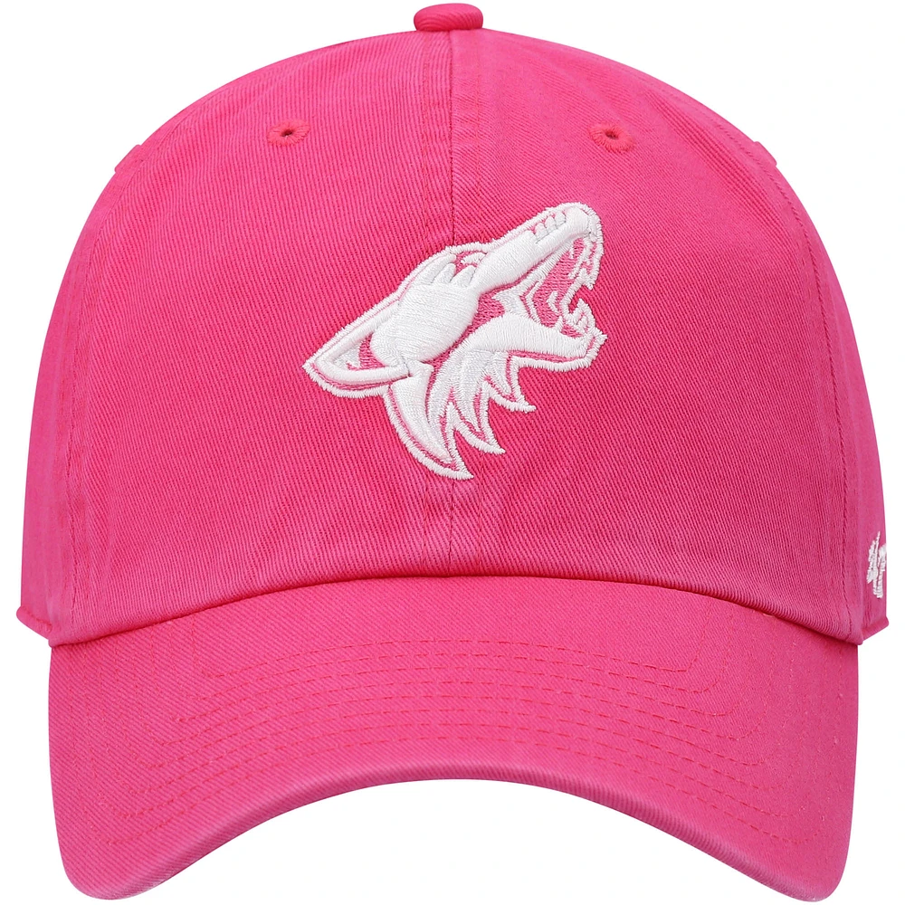 Casquette réglable Clean Up '47 Pink Arizona Coyotes pour homme