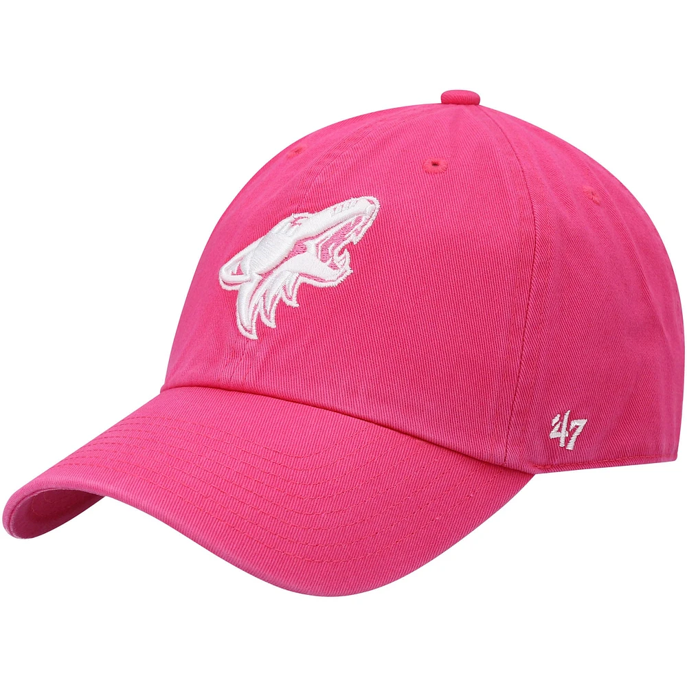 Men's '47 Pink Arizona Coyotes Clean Up Adjustable Hat