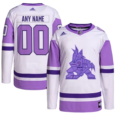 Men's Los Angeles Kings Adidas White/Purple Hockey Fights