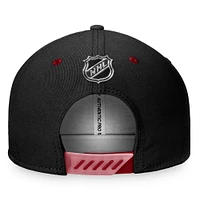 Casquette Snapback authentique Pro Snapback du repêchage de la LNH 2022 des Coyotes de l'Arizona Fanatics pour hommes, noir/grenat