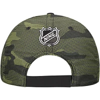 Casquette ajustable authentique Pro Military Appreciation de Fanatics Black Arizona Coyotes pour hommes