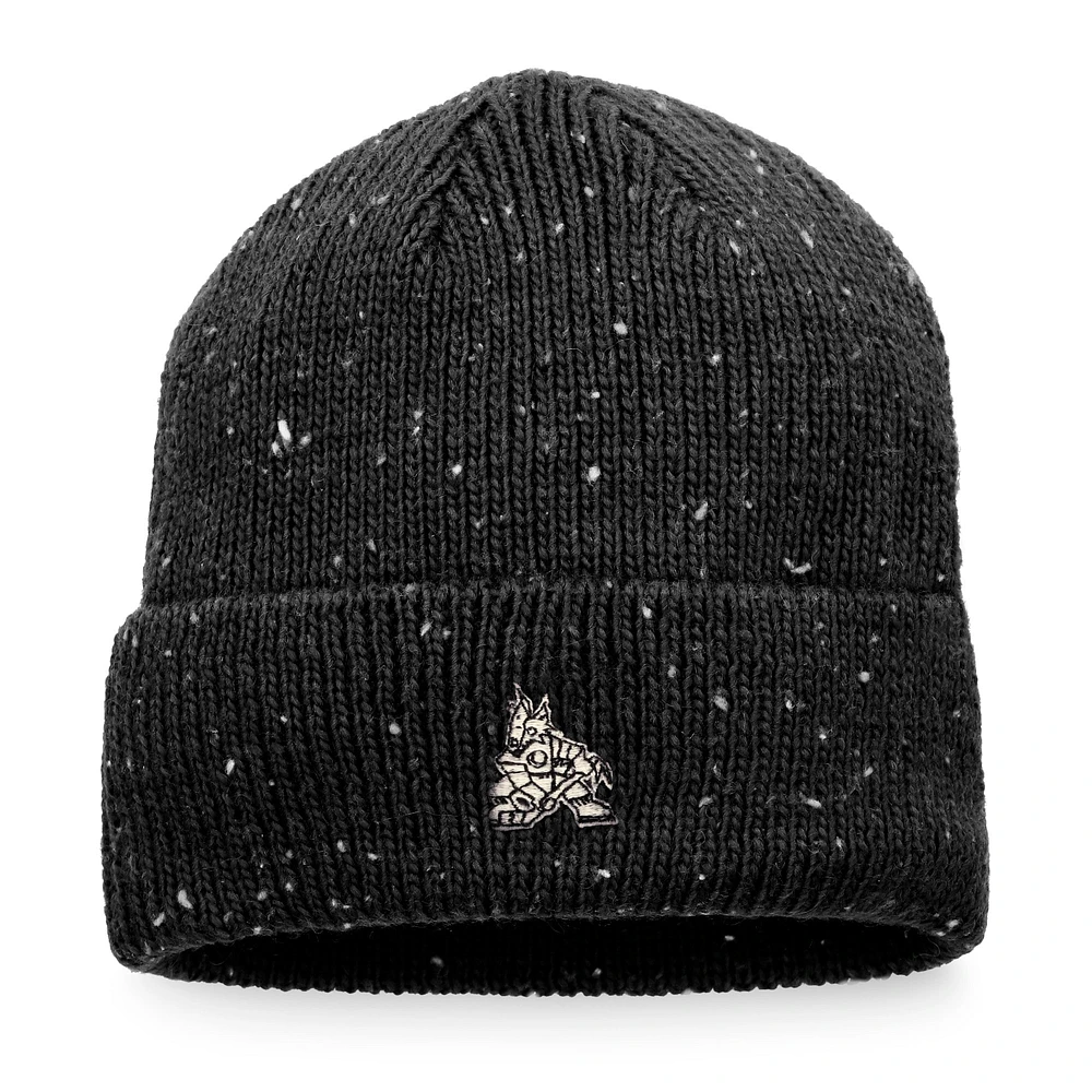 Bonnet en tricot à revers Pinnacle Authentic Pro Rink Fanatics pour hommes, noir