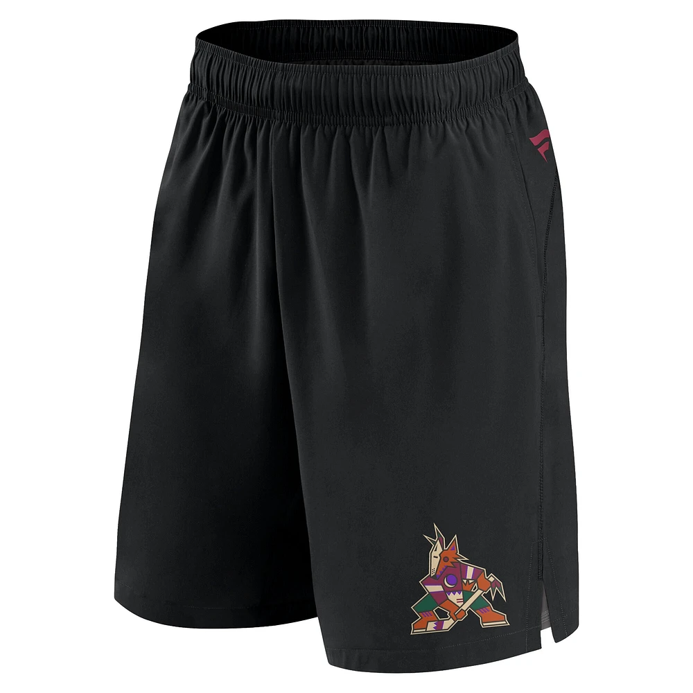 Men's Fanatics Black Arizona Coyotes Authentic Pro Tech Shorts