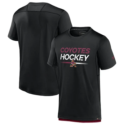 Men's Fanatics Black Arizona Coyotes Authentic Pro Tech T-Shirt