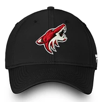 Casquette Fanatics Core Elevated Speed ​​Flex noire pour homme des Arizona Coyotes