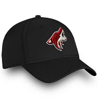 Casquette Fanatics Core Elevated Speed ​​Flex noire pour homme des Arizona Coyotes