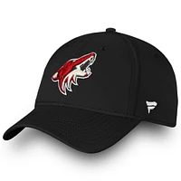 Casquette Fanatics Core Elevated Speed ​​Flex noire pour homme des Arizona Coyotes