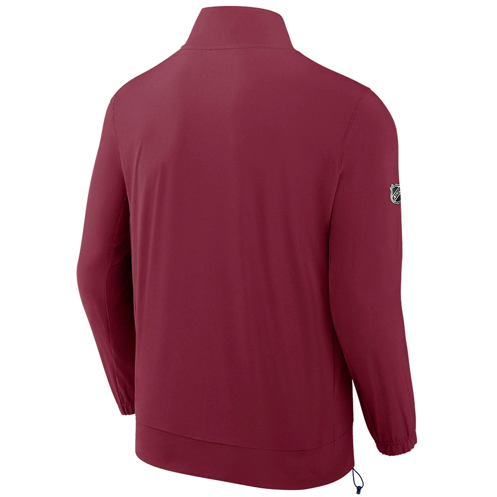 Men's Fanatics Garnet Arizona Coyotes Woven Rink Full-Zip Jacket