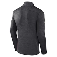 Pull léger à glissière quart de tour Fanatics Heather Charcoal Arizona Coyotes Authentic Pro pour hommes