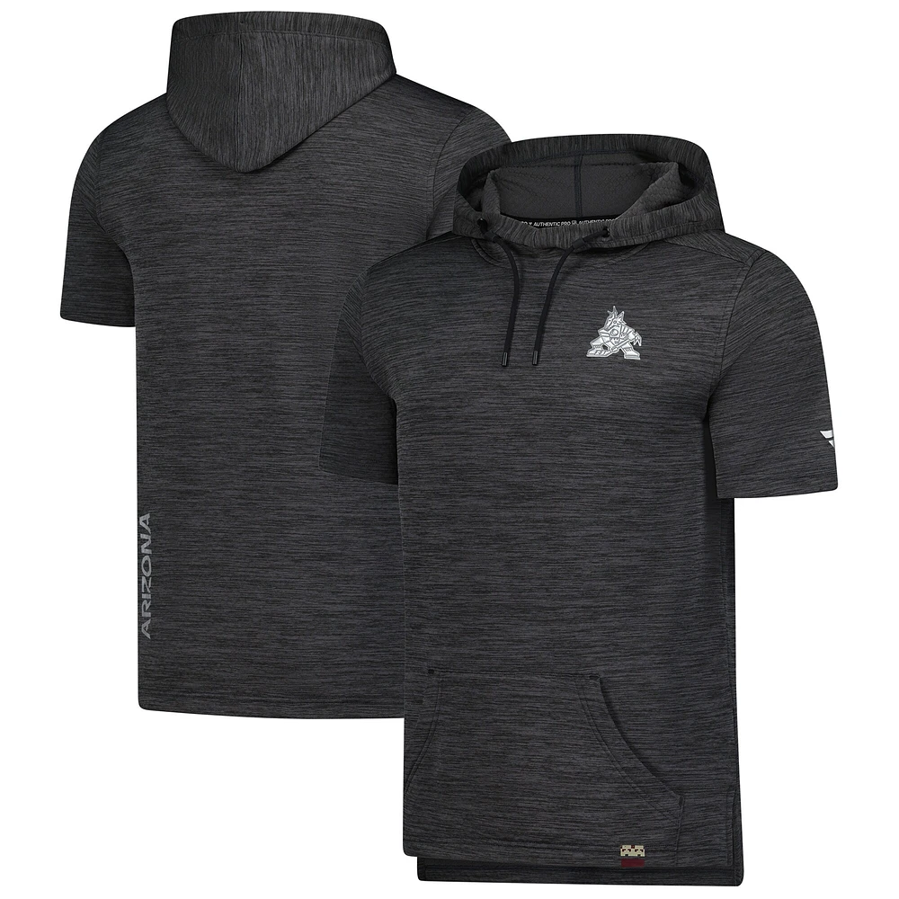 Sweat à capuche authentique Pro Fanatics Heather Charcoal des Coyotes de l'Arizona pour homme