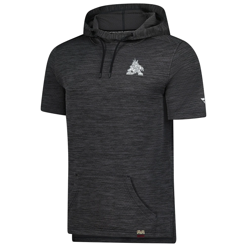 Sweat à capuche authentique Pro Fanatics Heather Charcoal des Coyotes de l'Arizona pour homme