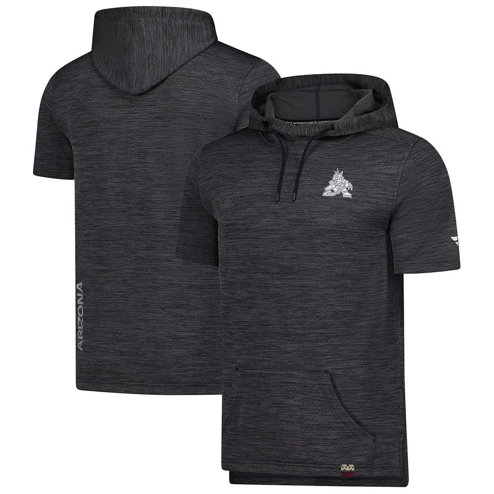 Sweat à capuche authentique Pro Fanatics Heather Charcoal des Coyotes de l'Arizona pour homme
