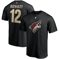 Fanatiques pour hommes de marque Paul Bissonnette Black Arizona Coyotes Authentic Stack Nom et numéro du joueur retraité - T-shirt