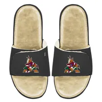 Arizona Coyotes ISlide Faux Fur Slide Sandals - Black/Tan