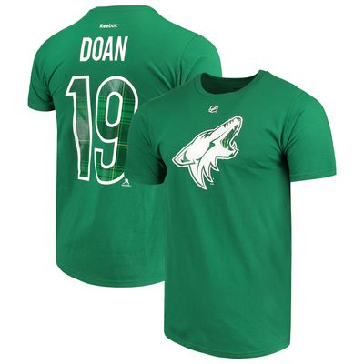 Men's Reebok Shane Doan Kelly Green Arizona Coyotes St. Patrick's Day Name & Number T-Shirt