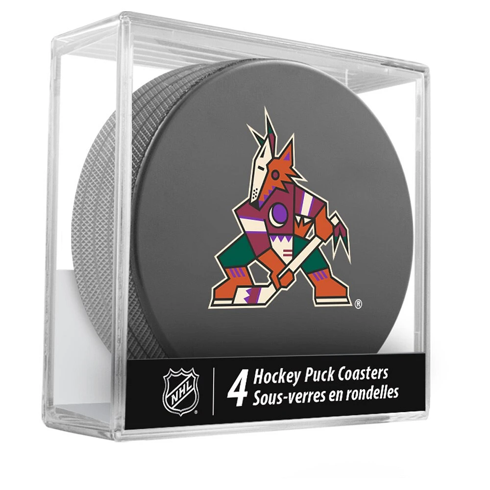 The Sports Vault Arizona Coyotes Four-Piece Puck Coaster Set