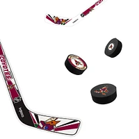 The Sports Vault Ensemble de huit mini bâtons de hockey et rondelles en mousse des Coyotes de l'Arizona