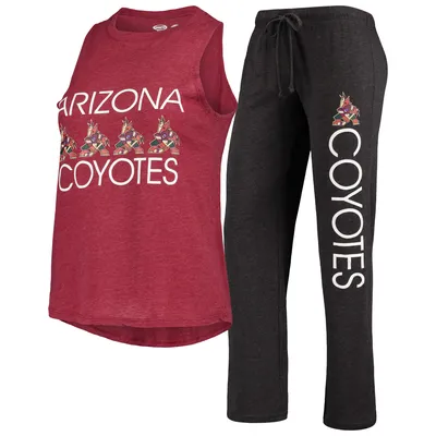 Arizona Coyotes Concepts Sport Women's Meter Tank Top & Pants Sleep Set - Burgundy/Black
