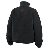 Women's WEAR by Erin Andrews  Black Arizona Coyotes Polar Fleece Half-Zip Jacket