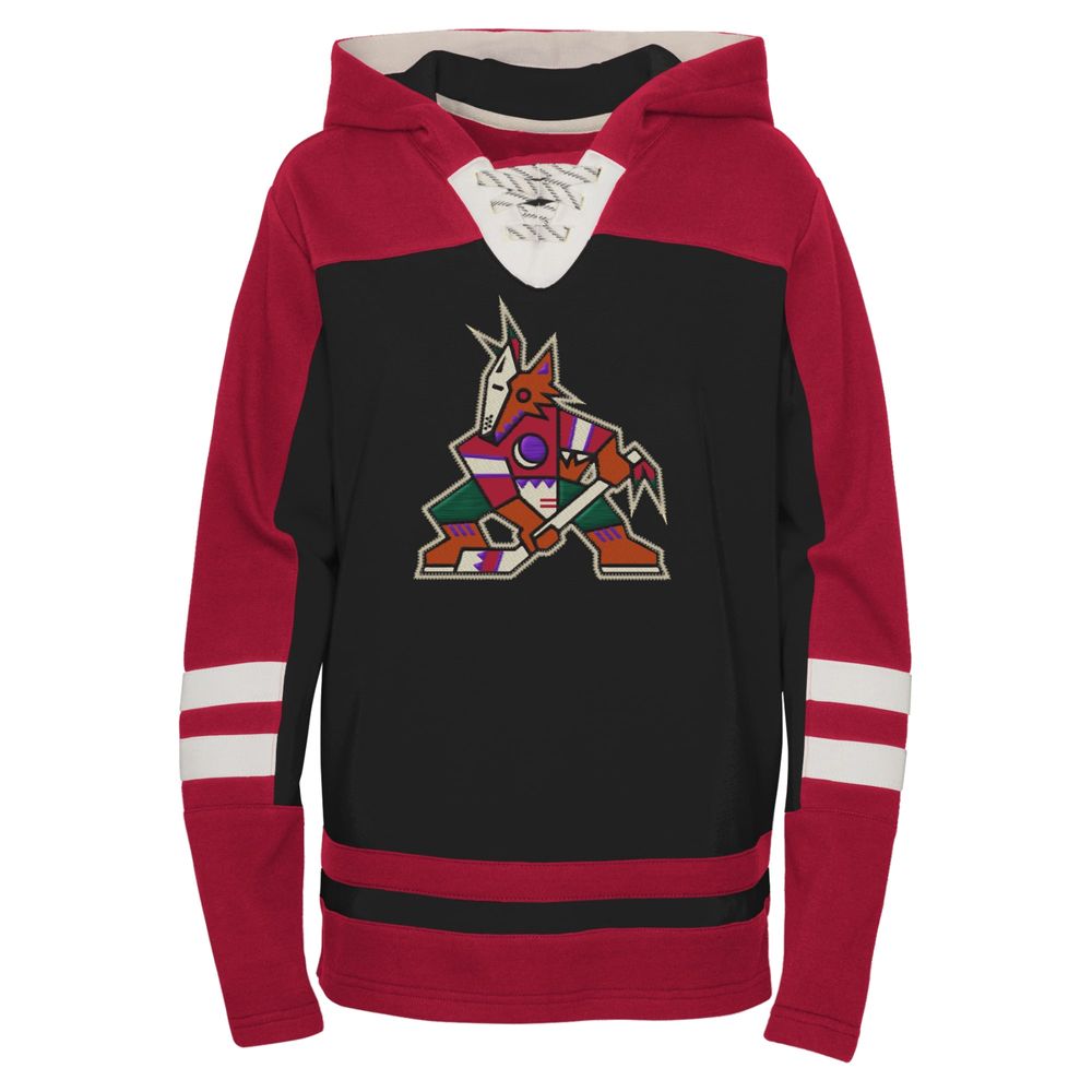 Youth Black Arizona Coyotes Ageless Revisited Home Lace-Up Pullover Hoodie