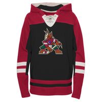 Youth Black Arizona Coyotes Ageless Revisited Home Lace-Up Pullover Hoodie