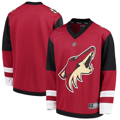 Maillot vierge de réplique à domicile des Coyotes l'Arizona rouge Fanatics pour jeunes