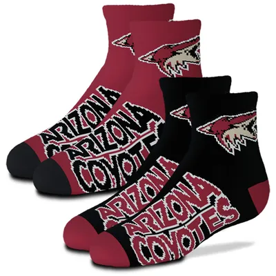 Arizona Coyotes For Bare Feet Youth 2-Pack Team Quarter-Length Socks