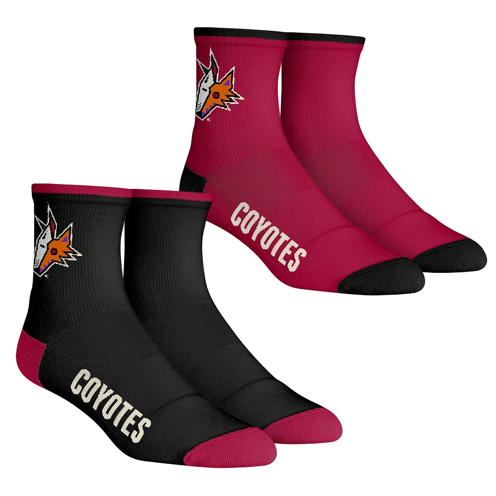 Ensemble de 2 paires de chaussettes Rock Em pour jeunes des Coyotes de l'Arizona Core Team