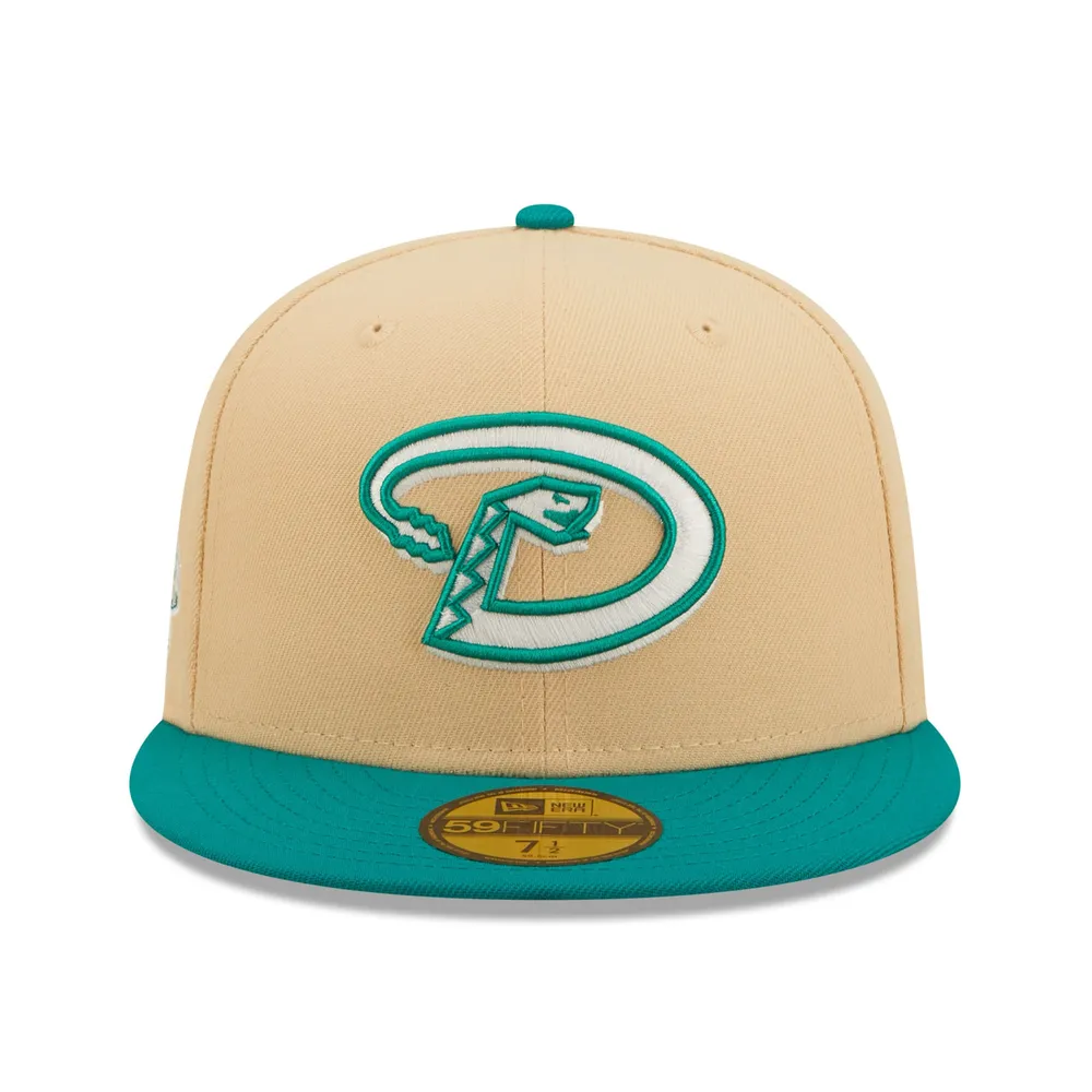 Men's New Era Natural/Teal Arizona Diamondbacks Mango Forest 59FIFTY fitted hat