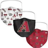 Adulte Fanatics Arizona Diamondbacks Couvre-visage avec logo intégral, paquet de 3