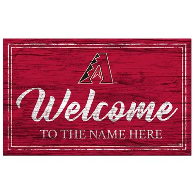 Arizona Diamondbacks 11" x 19" Personalized Team Color Welcome Sign