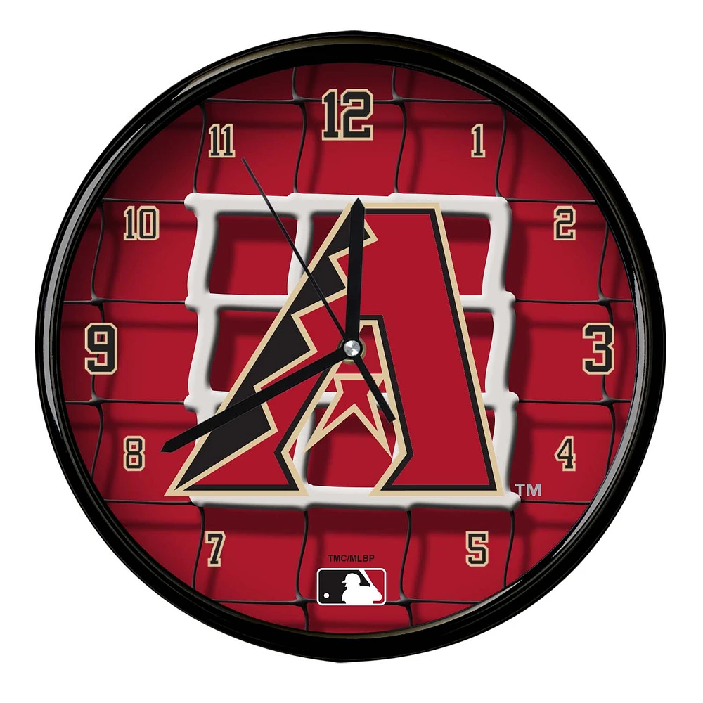 Horloge de filet d'équipe des Diamondbacks de l'Arizona 12''