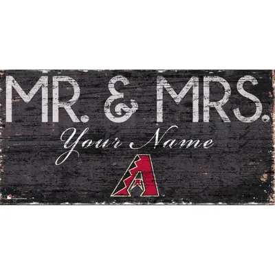 Arizona Diamondbacks 12" x 6" Personalized Mr. & Mrs. Sign