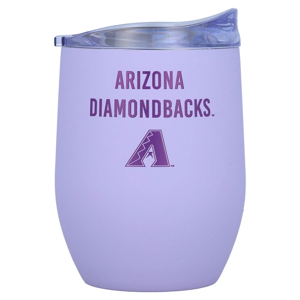 Diamondbacks de l'Arizona 16oz. Gobelet incurvé doux au toucher lavande