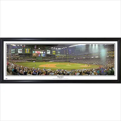 Arizona Diamondbacks 39" x 13.5" Inaugural Game Standard Black Framed Panoramic