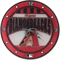 Horloge murale en verre Art Diamondbacks de l'Arizona